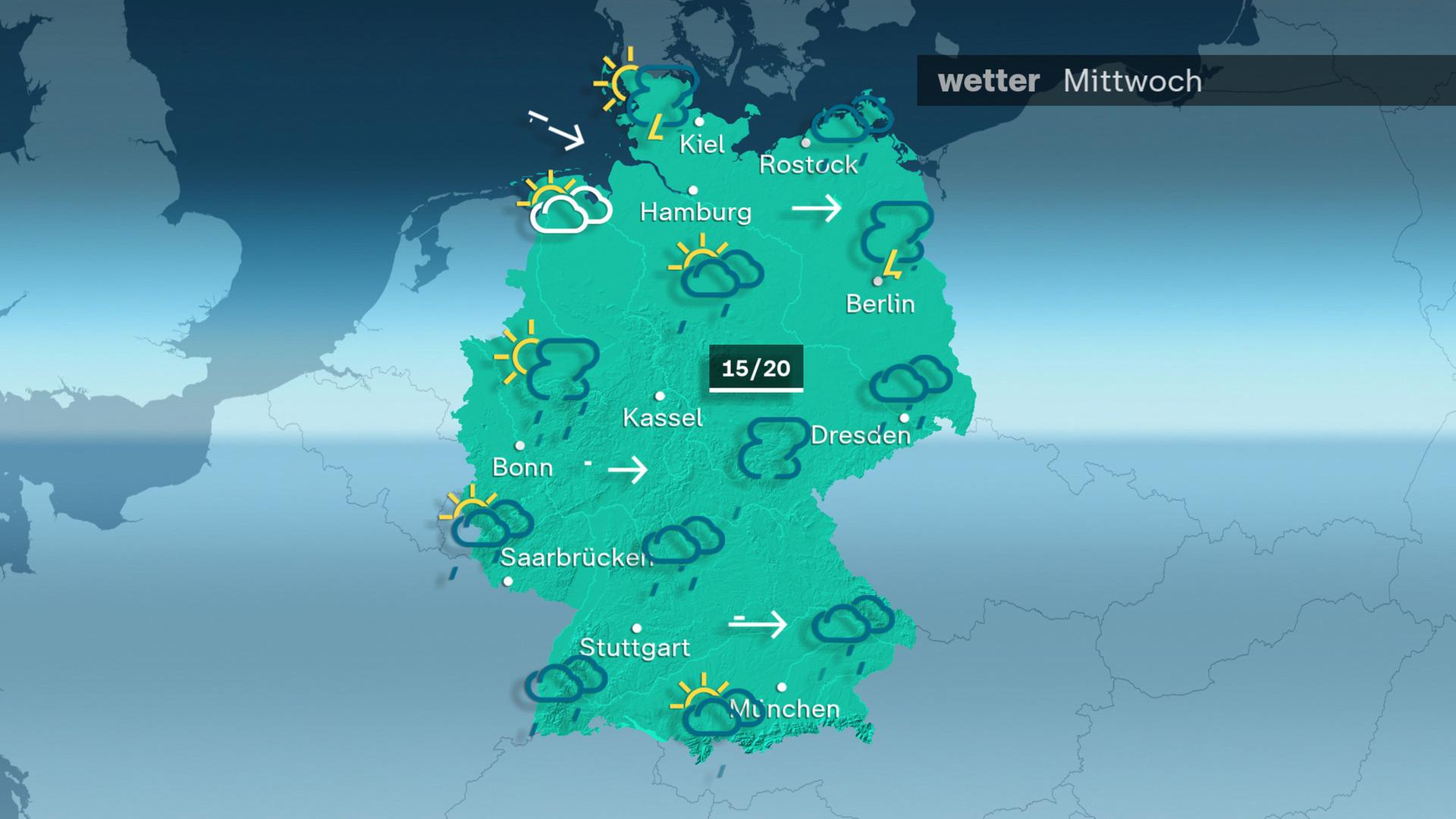 Das Wetter am Mittwoch 28.05.2025