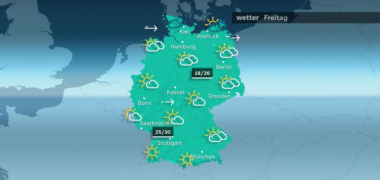 Das Wetter am Freitag 30.05.2025