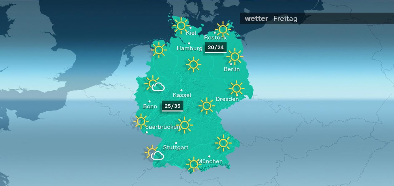 ZDFheute Wetter - Freitag - 13.06.2025