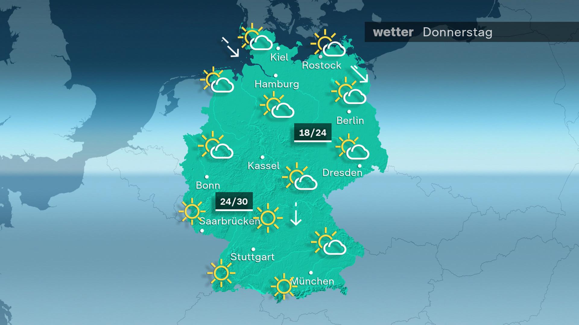 Das Wetter am Donnerstag 18.06.2025