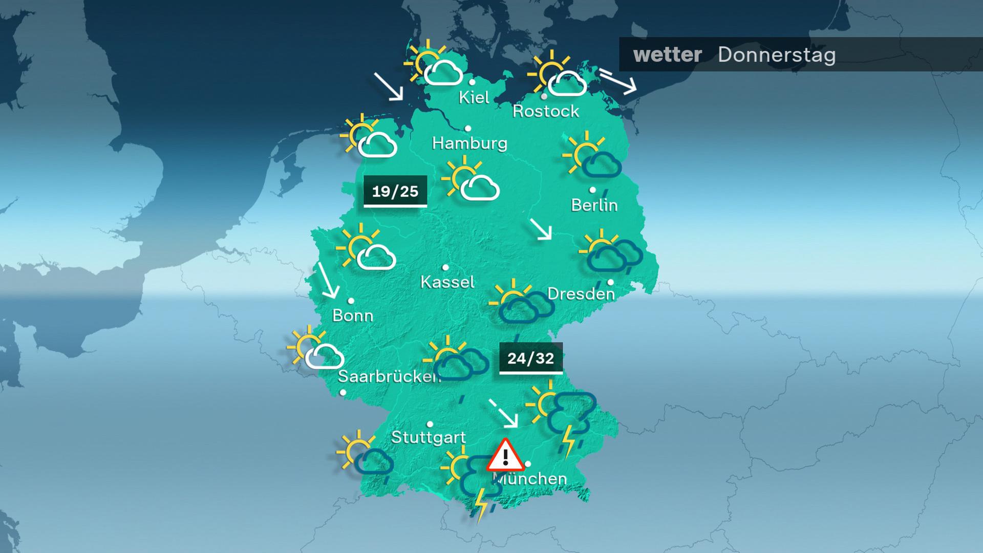 Das Wetter am Donnerstag 03.07.2025