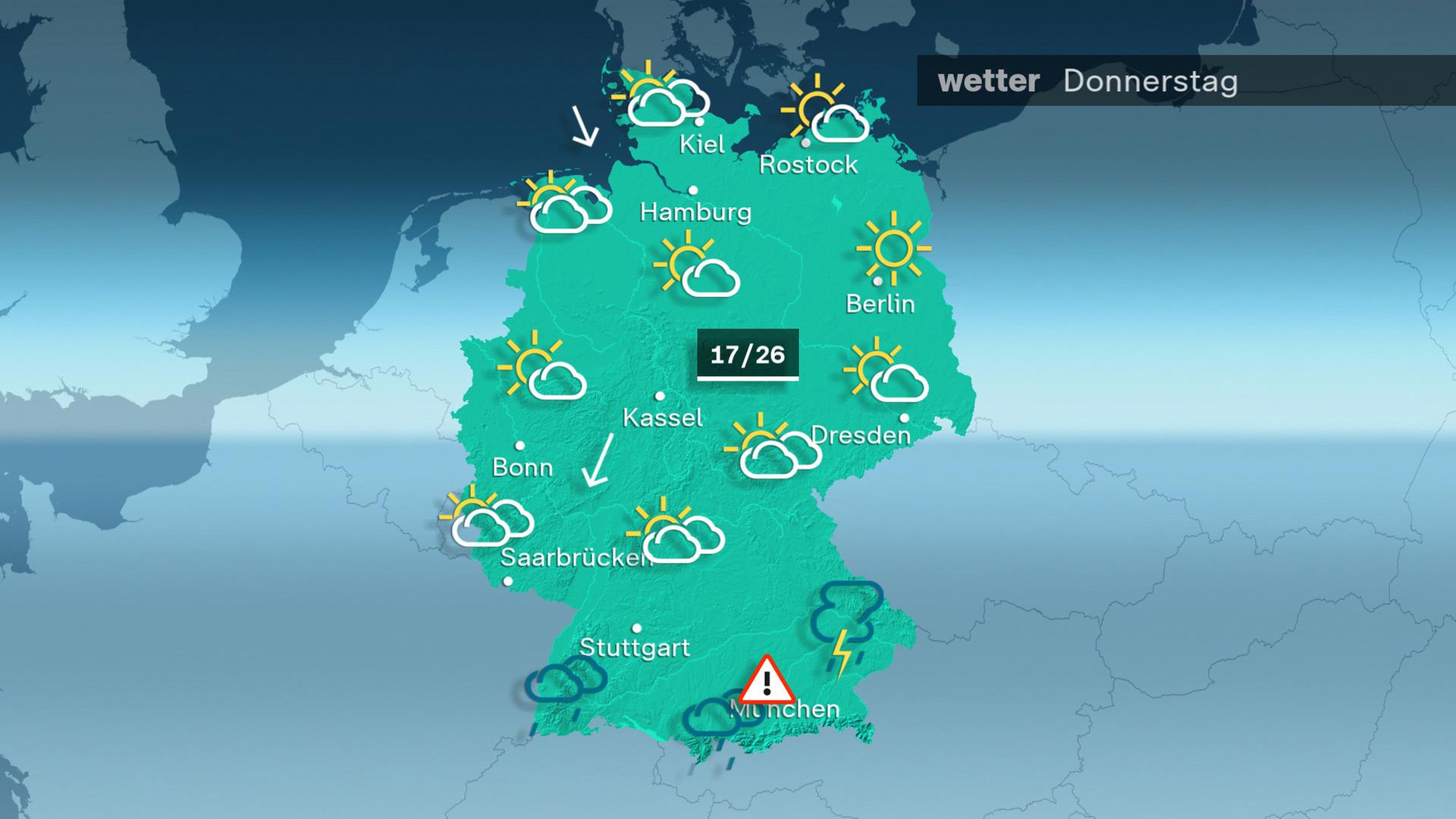 Das Wetter am Donnerstag 21.08.2025