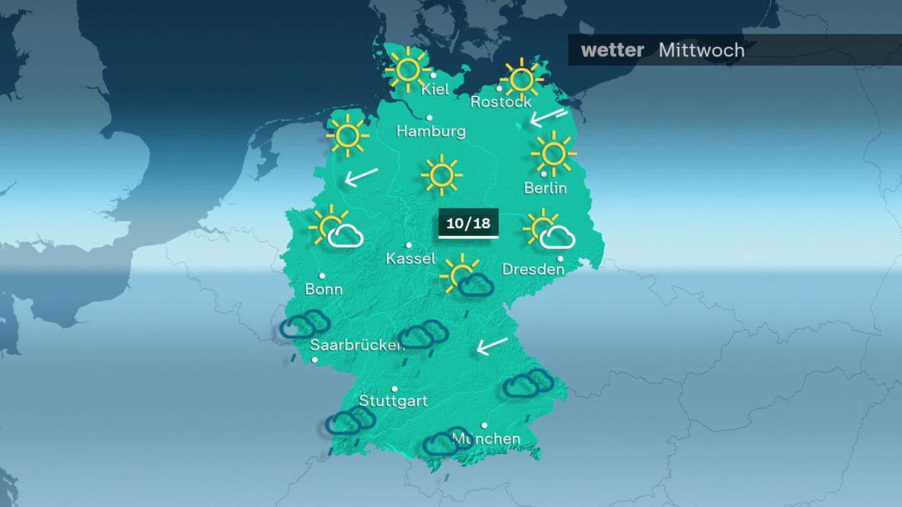 Das Wetter am Mittwoch 24.09.2025