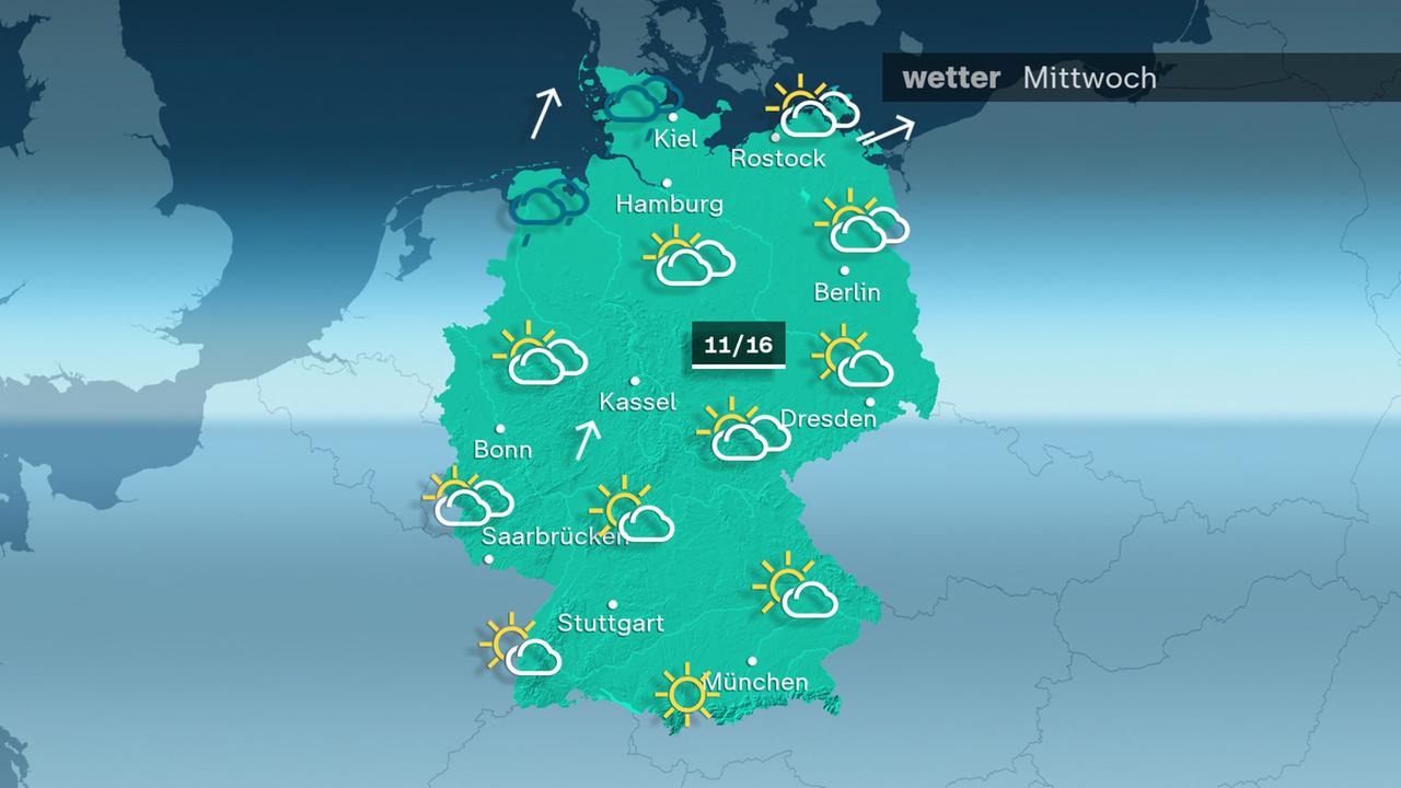 Das Wetter am Mittwoch 29.10.2025