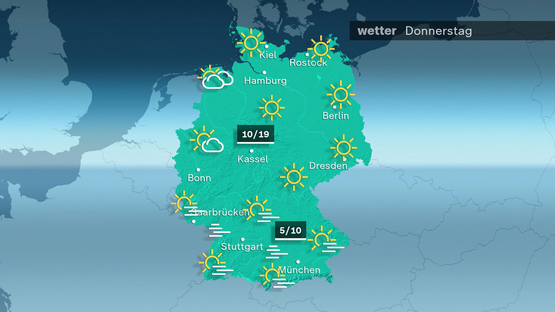 Das Wetter am Donnerstag 06.11.2025
