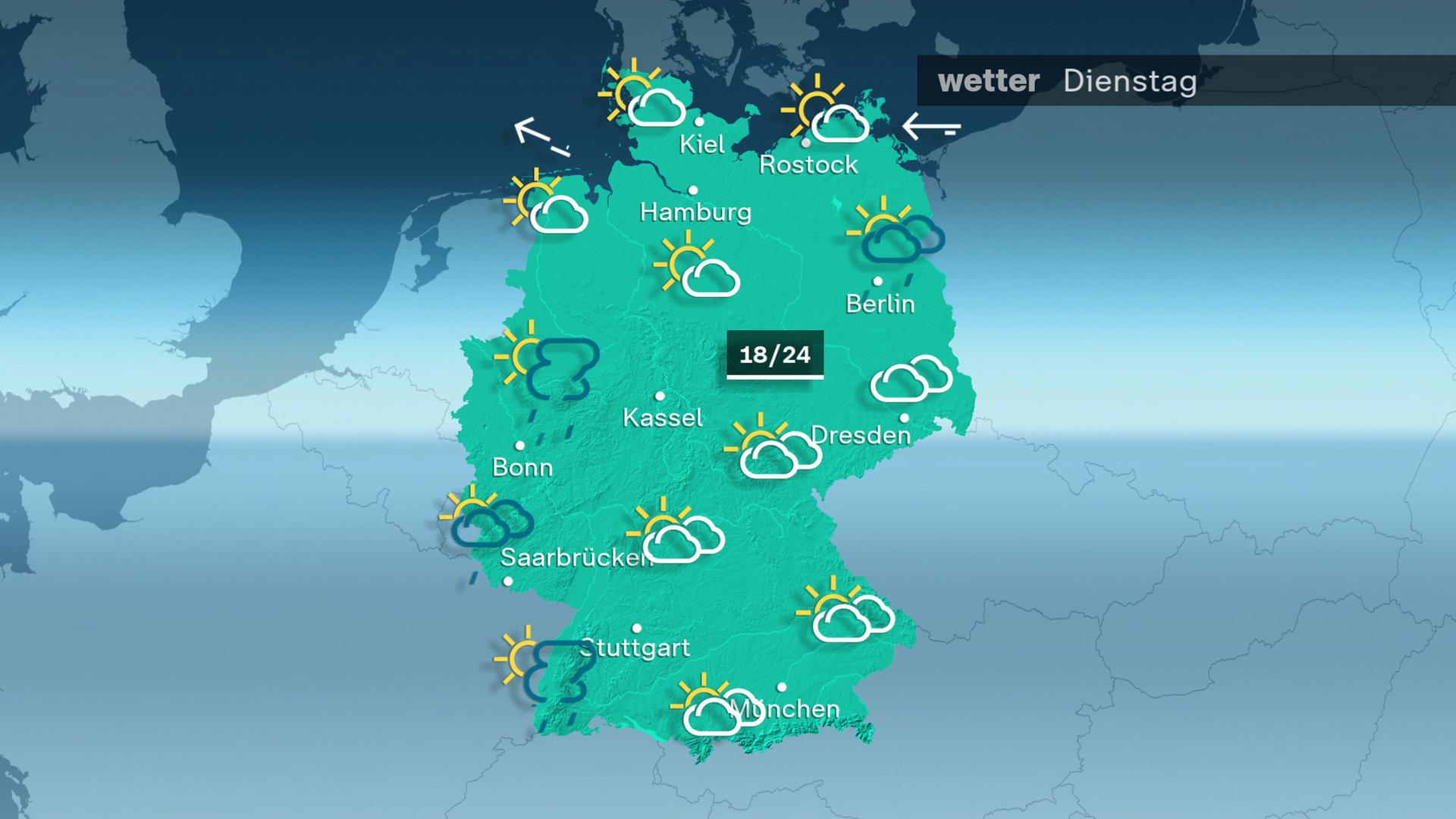Wetter am Dienstag 15.04.2025