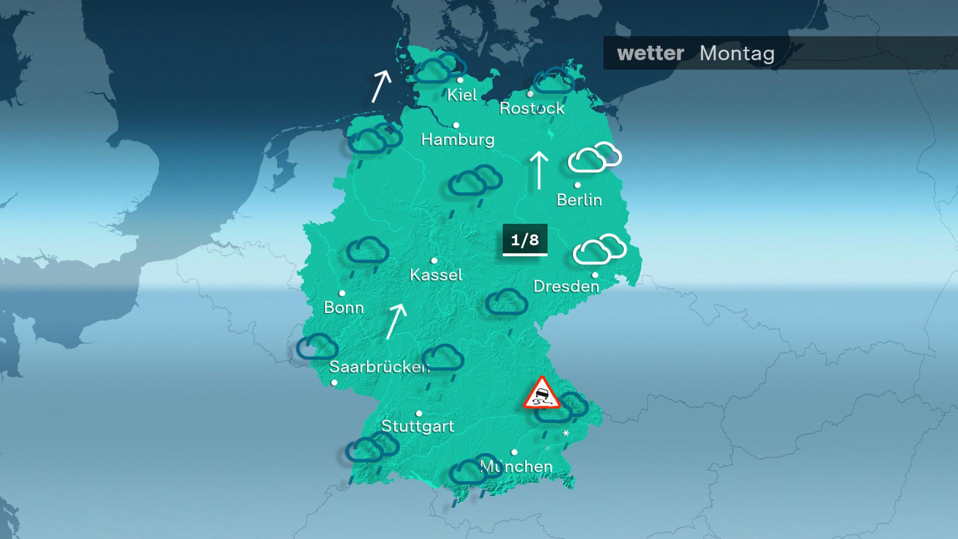 Das Wetter am Montag 24.11.2025