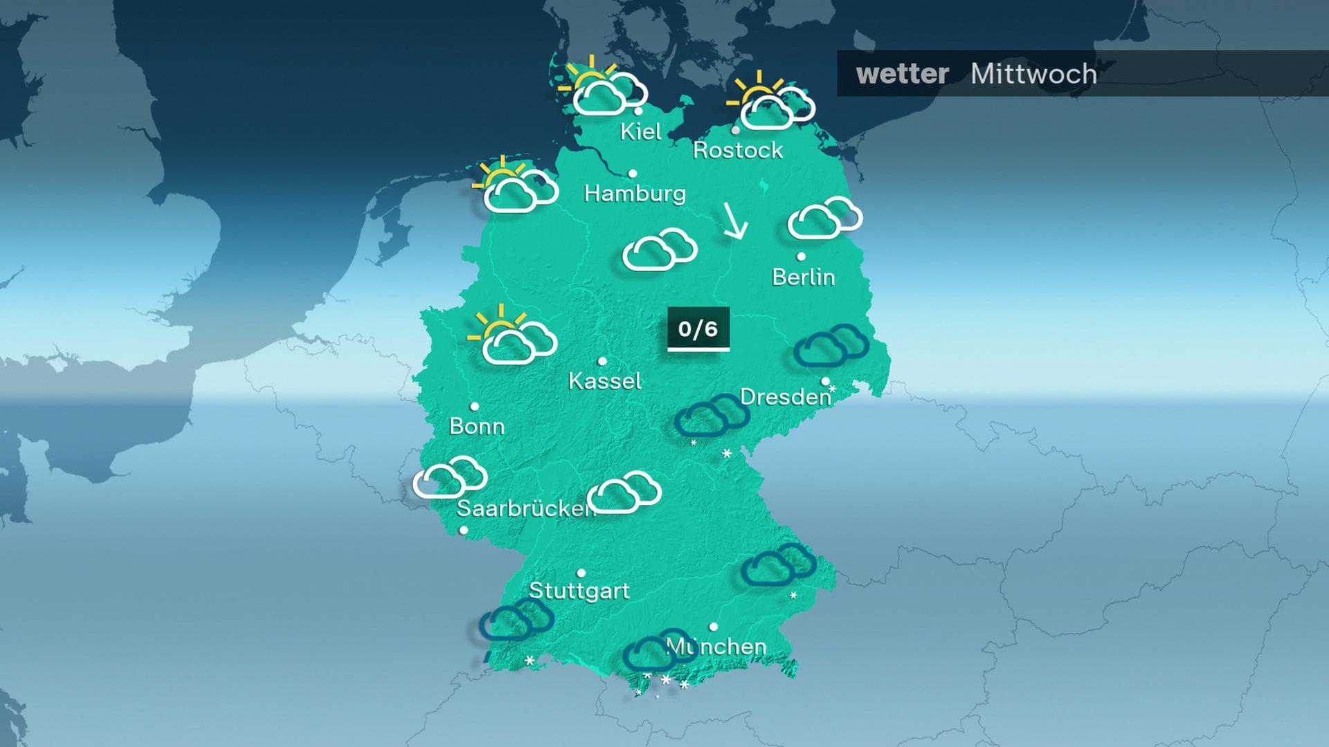 Das Wetter am Mittwoch 26.11.2025