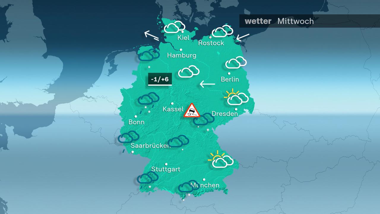 Das Wetter am Mittwoch 28.01.2026