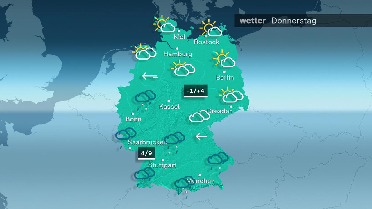 Das Wetter am Donnerstag 19.02.2026
