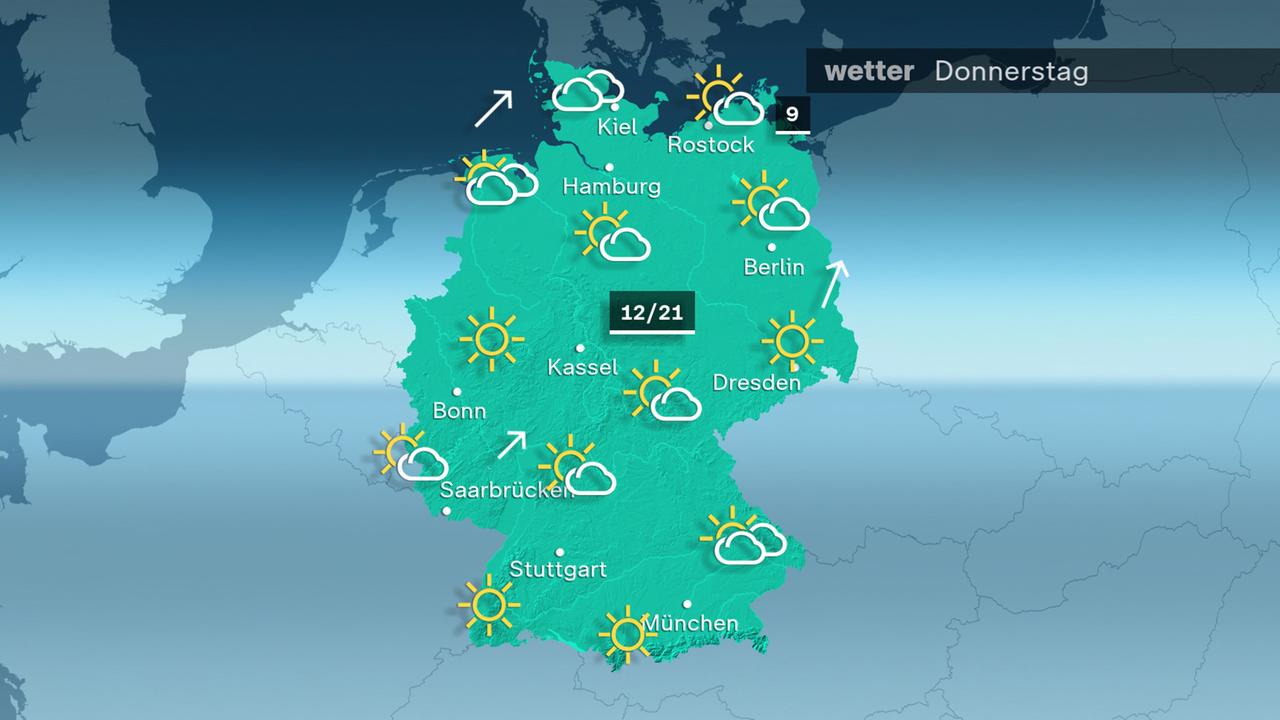 Das Wetter am Donnerstag.