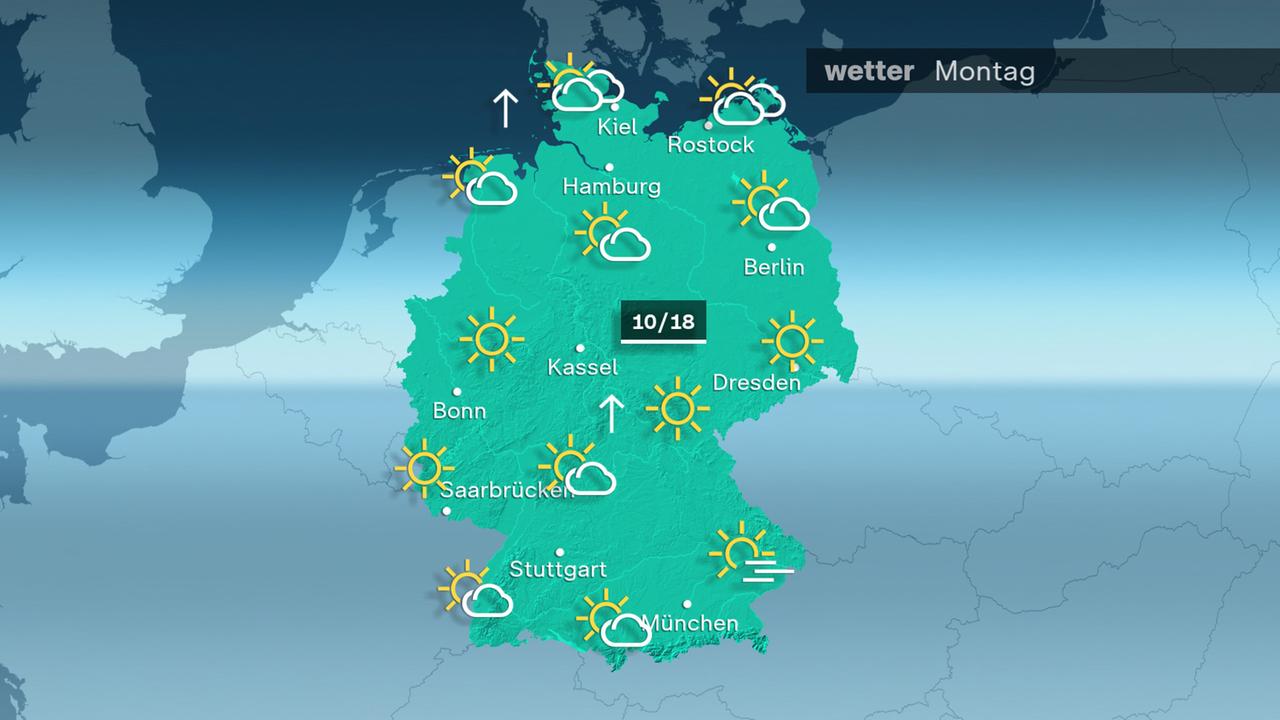 Das Wetter am Montag 02.03.2026