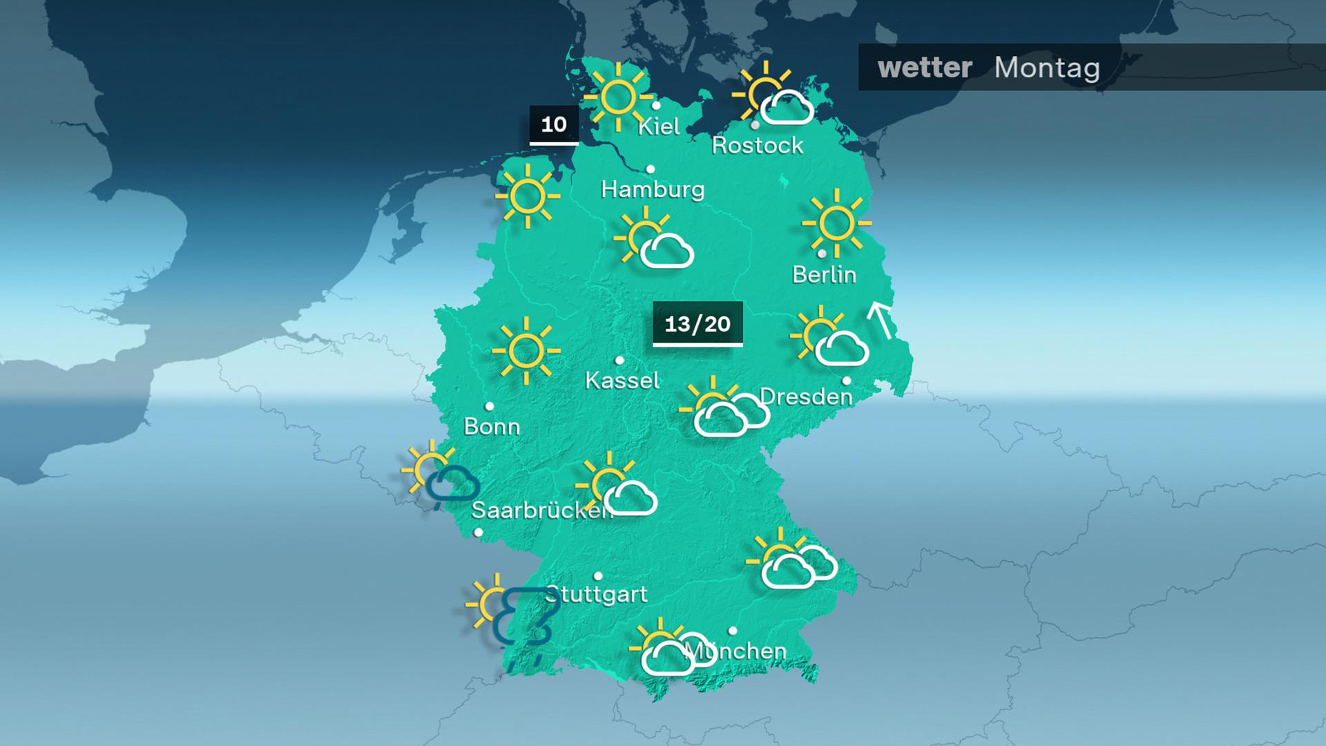 ZDFheute Wetter - Montag - 09.03.2026 
