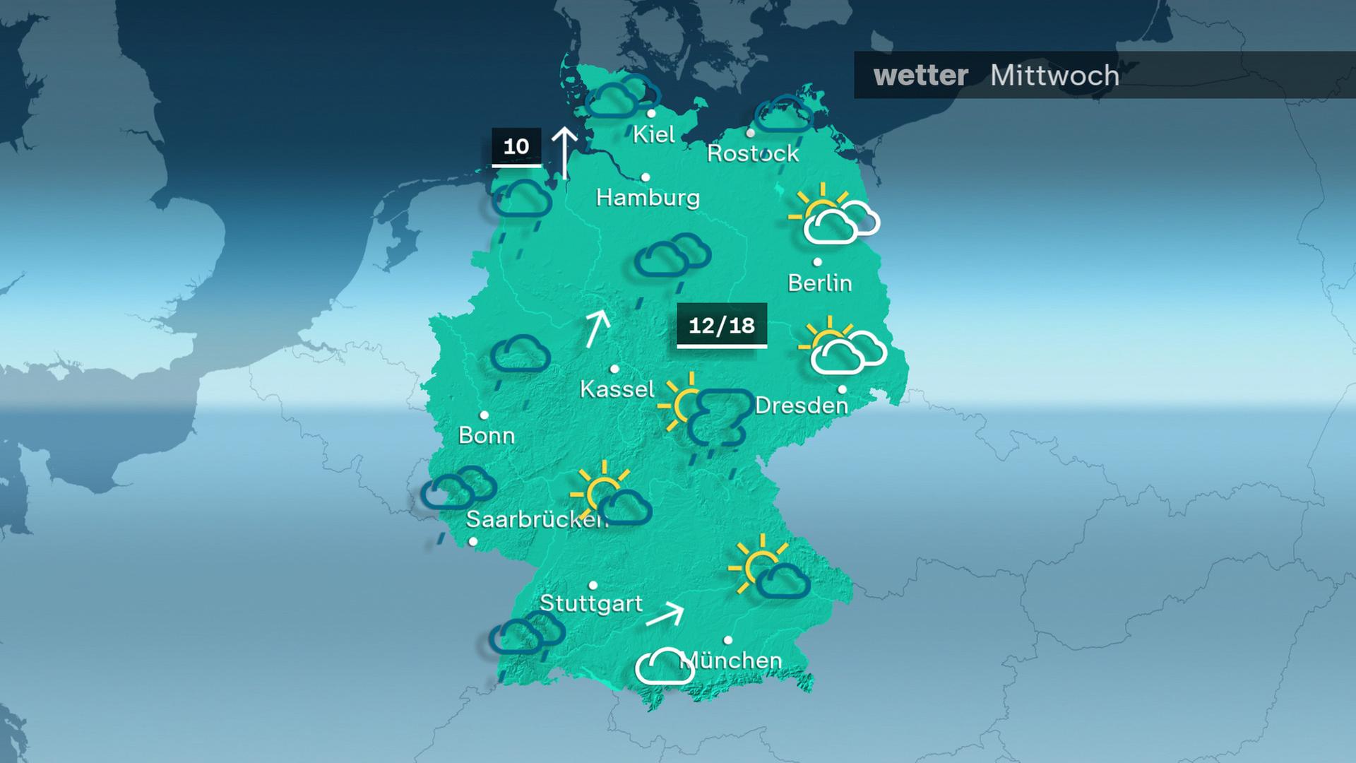 Das Wetter am Mittwoch 11.03.2026