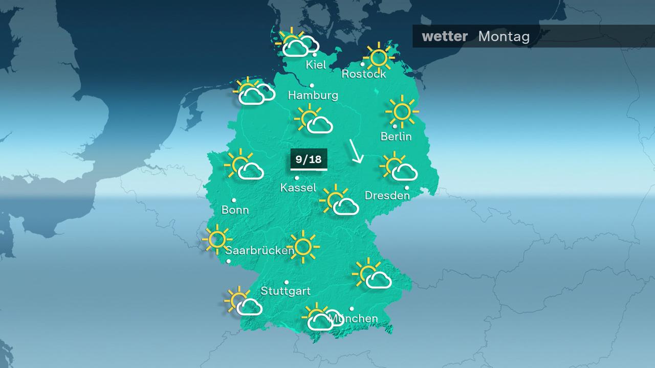 Das Wetter am Montag 23.03.2026