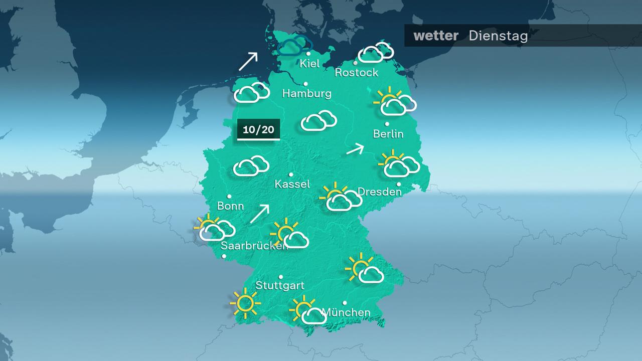 Das Wetter am Dienstag 24.03.2026