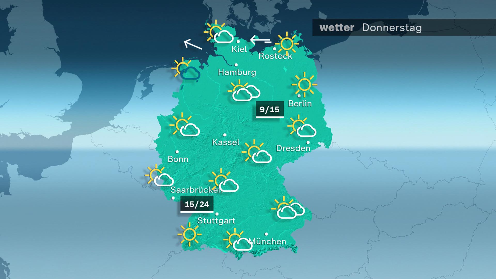 Das Wetter am Donnerstag 09.04.2026