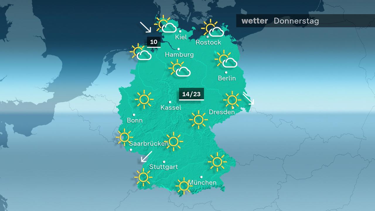 Das Wetter am Donnerstag 23.04.2026