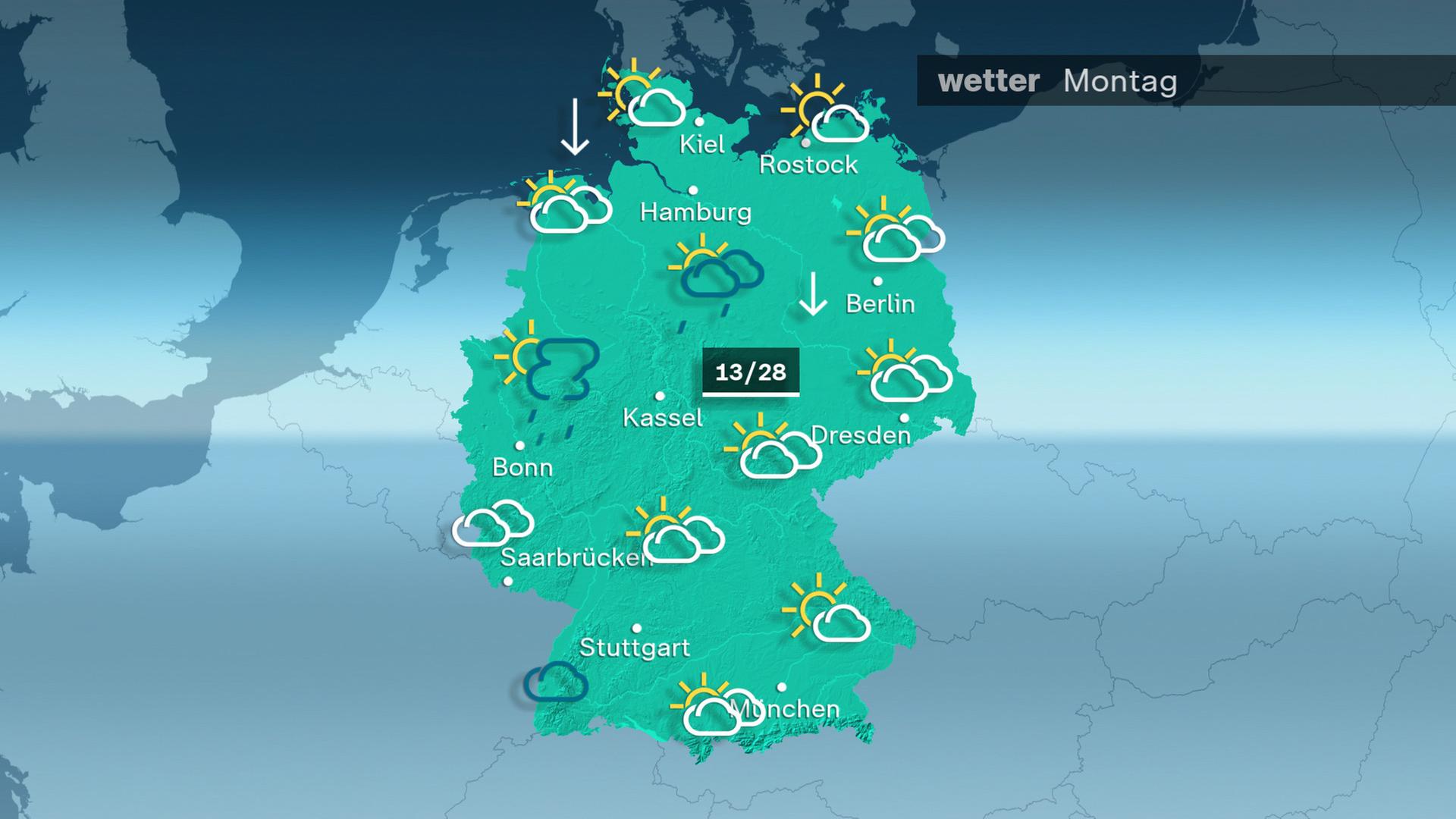 Das Wetter am Montag 04.05.2026