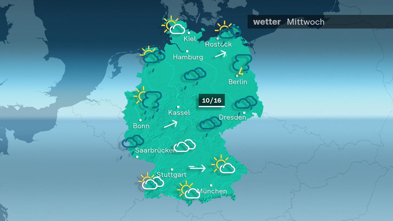 Das Wetter am Mittwoch 13.05.2026