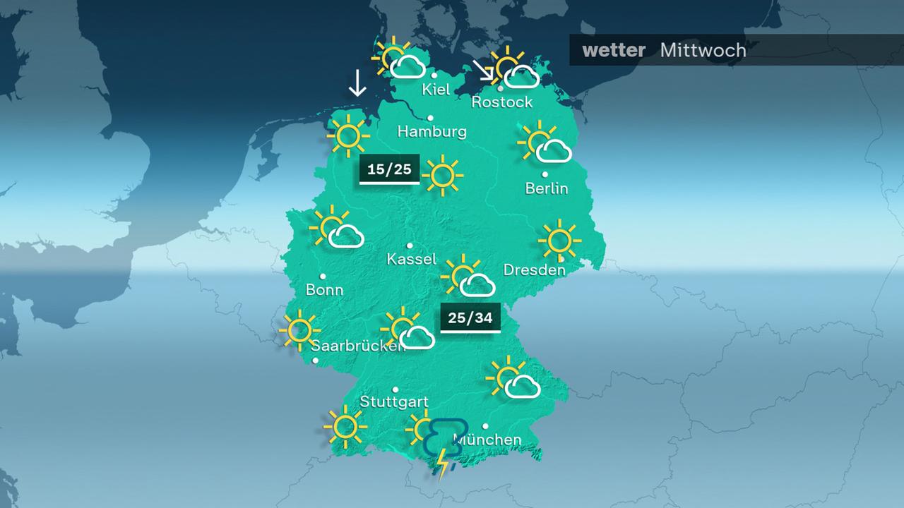 Das Wetter am Mittwoch 27.05.2026