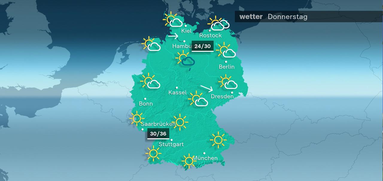 Das Wetter am Donnerstag, 18.06.2026