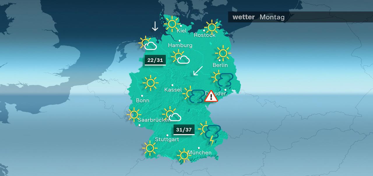 ZDFheute Wetter Montag 21.06.2026