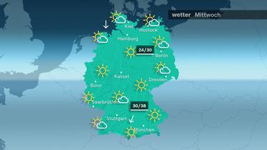 Das Wetter am Mittwoch 24.06.2026