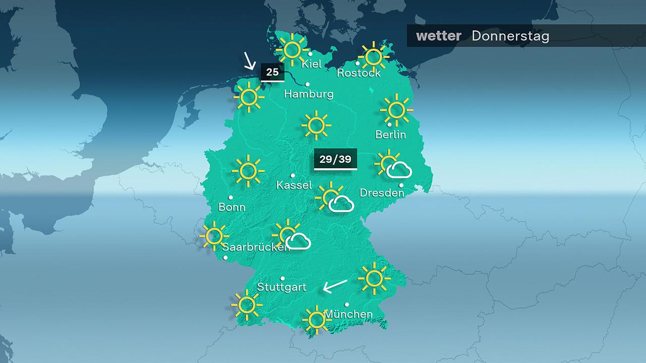 Das Wetter am Donnerstag 25.06.2026