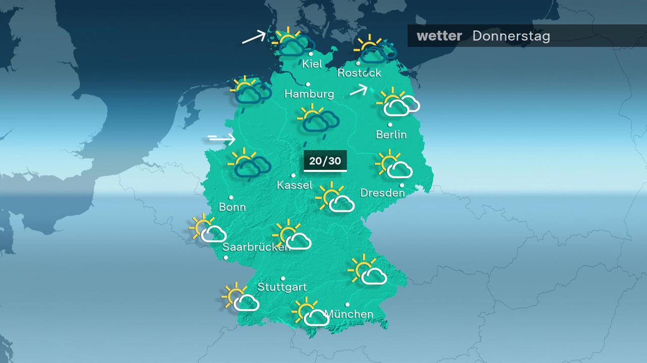 Das Wetter am Donnerstag 02.07.2026