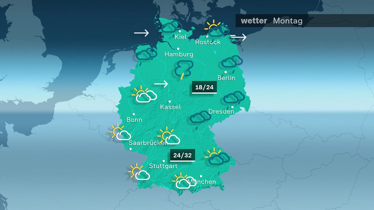 Das Wetter am Montag 06.07.2026