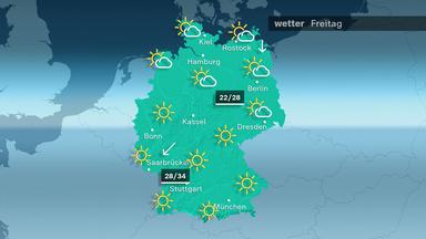 Die Wetterkarte von Deutschland - Vorhersage für Freitag, den 10.07.2026 