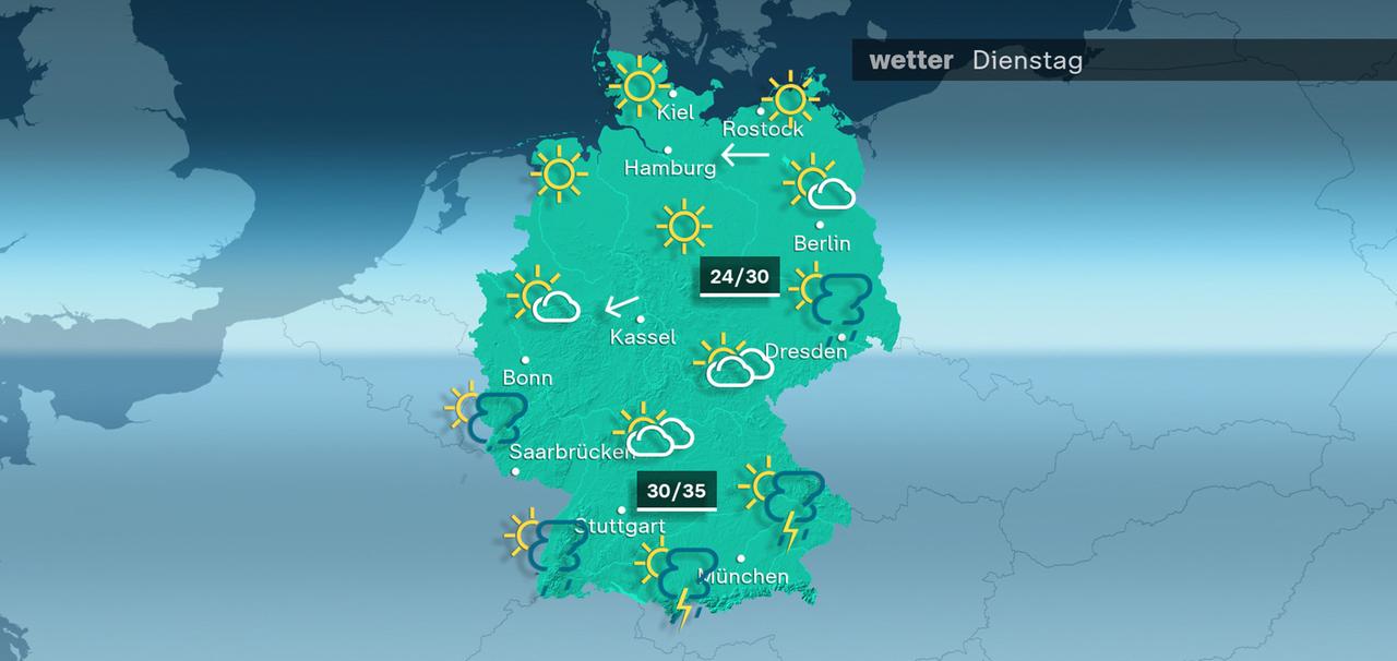 ZDFheute Wetter - Dienstag - 14.07.2026