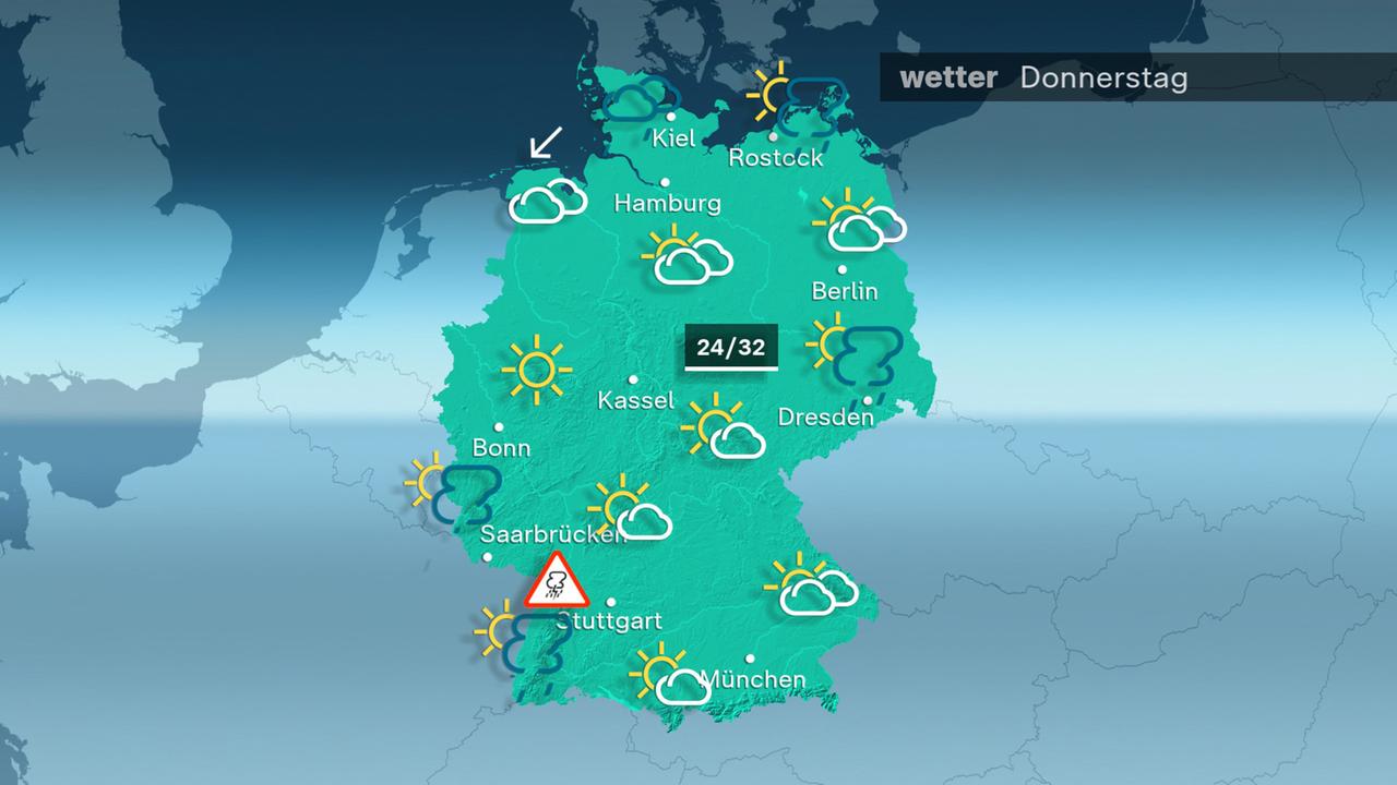 Das Wetter am Donnerstag 16.07.2026