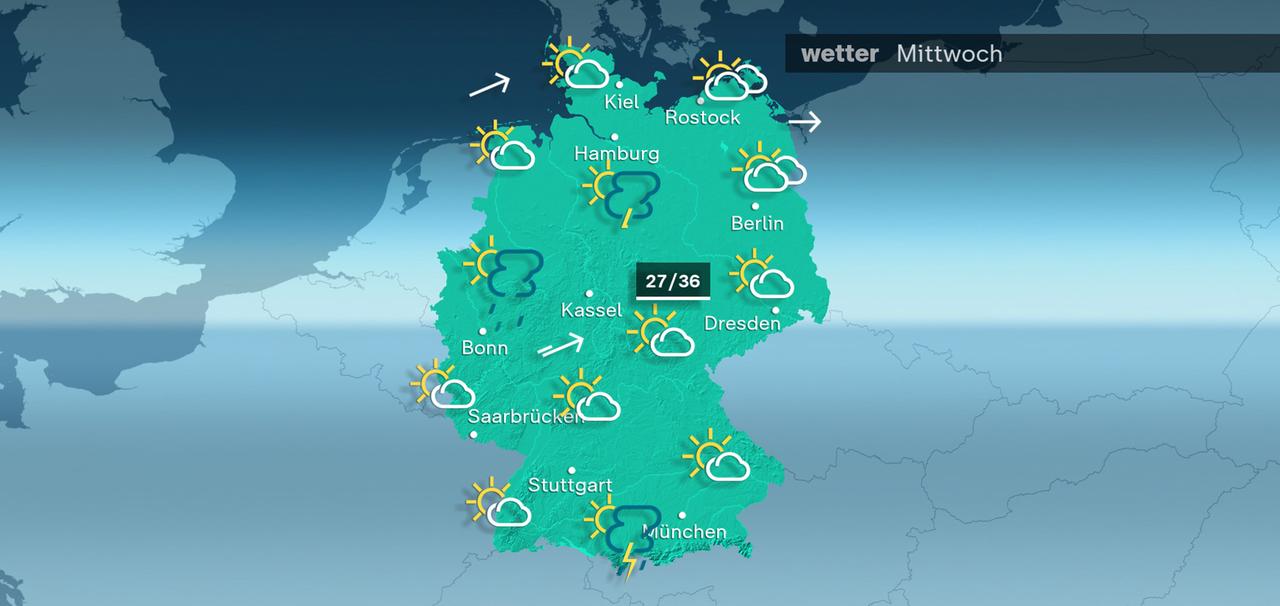 Das Wetter am Mittwoch - 05.08.2026