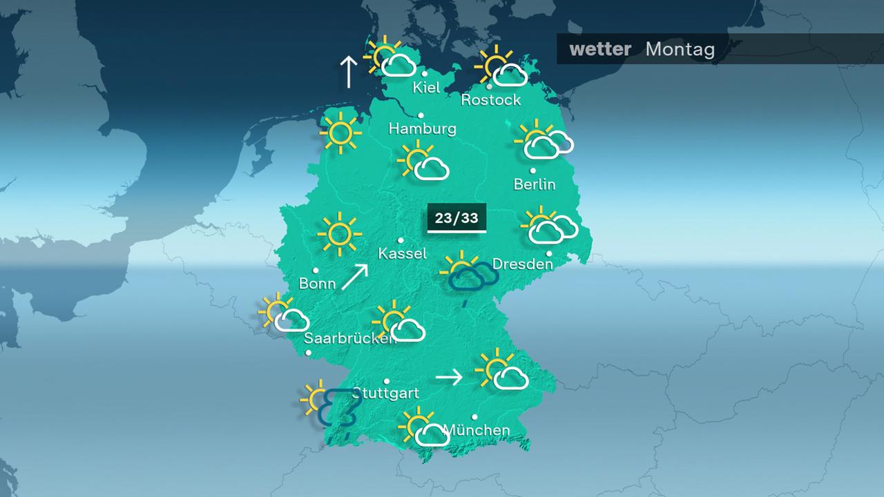 Das Wetter am Montag 07.09.2026