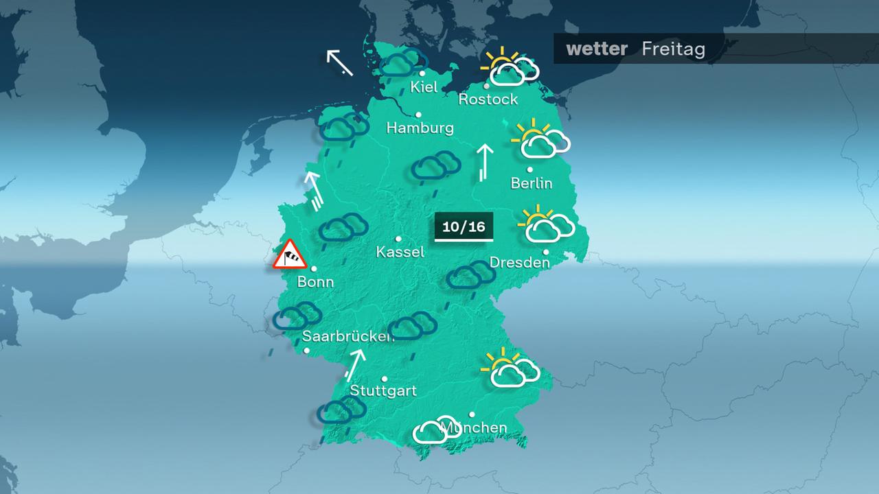 Das Wetter am Freitag 23.10.2026
