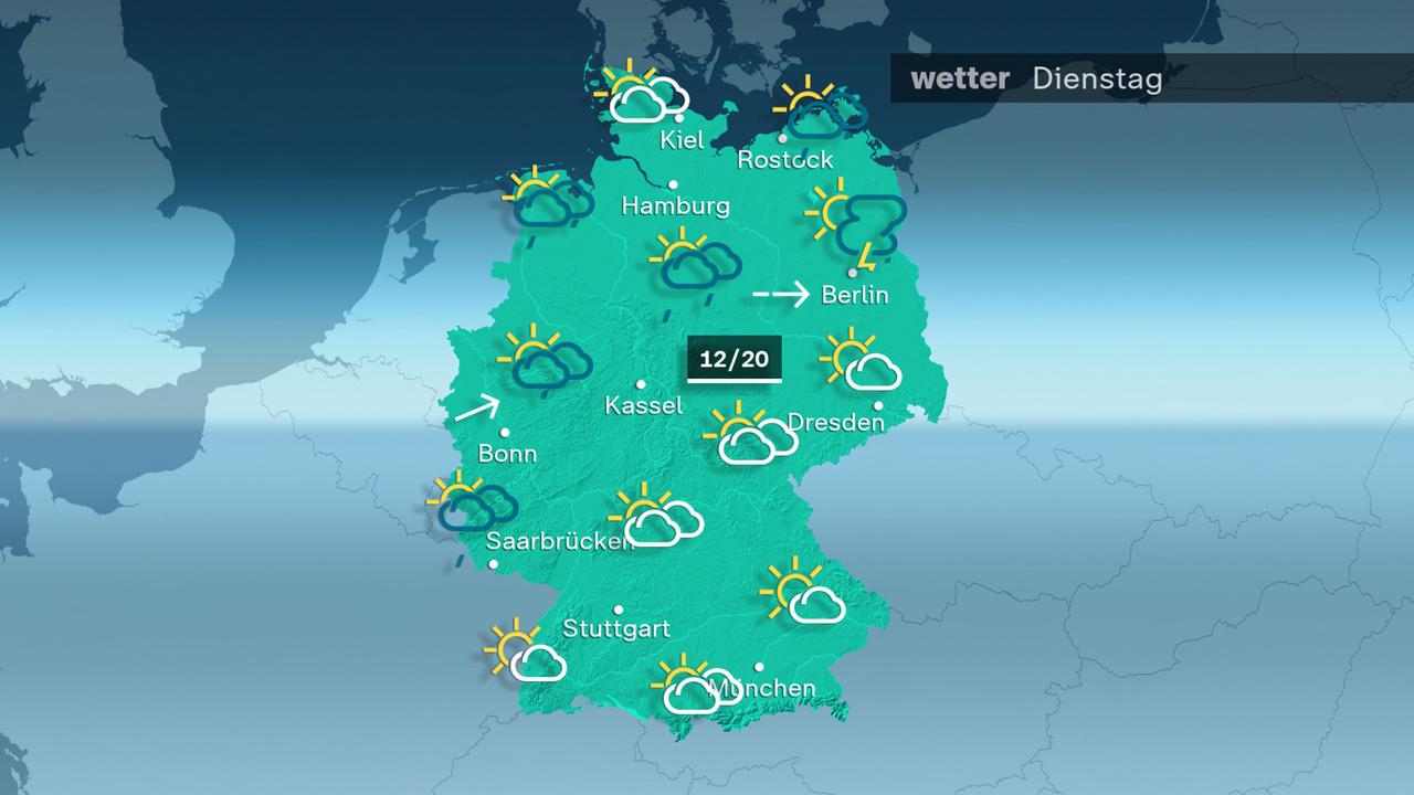 Wetter am Dienstag 22.04.2025