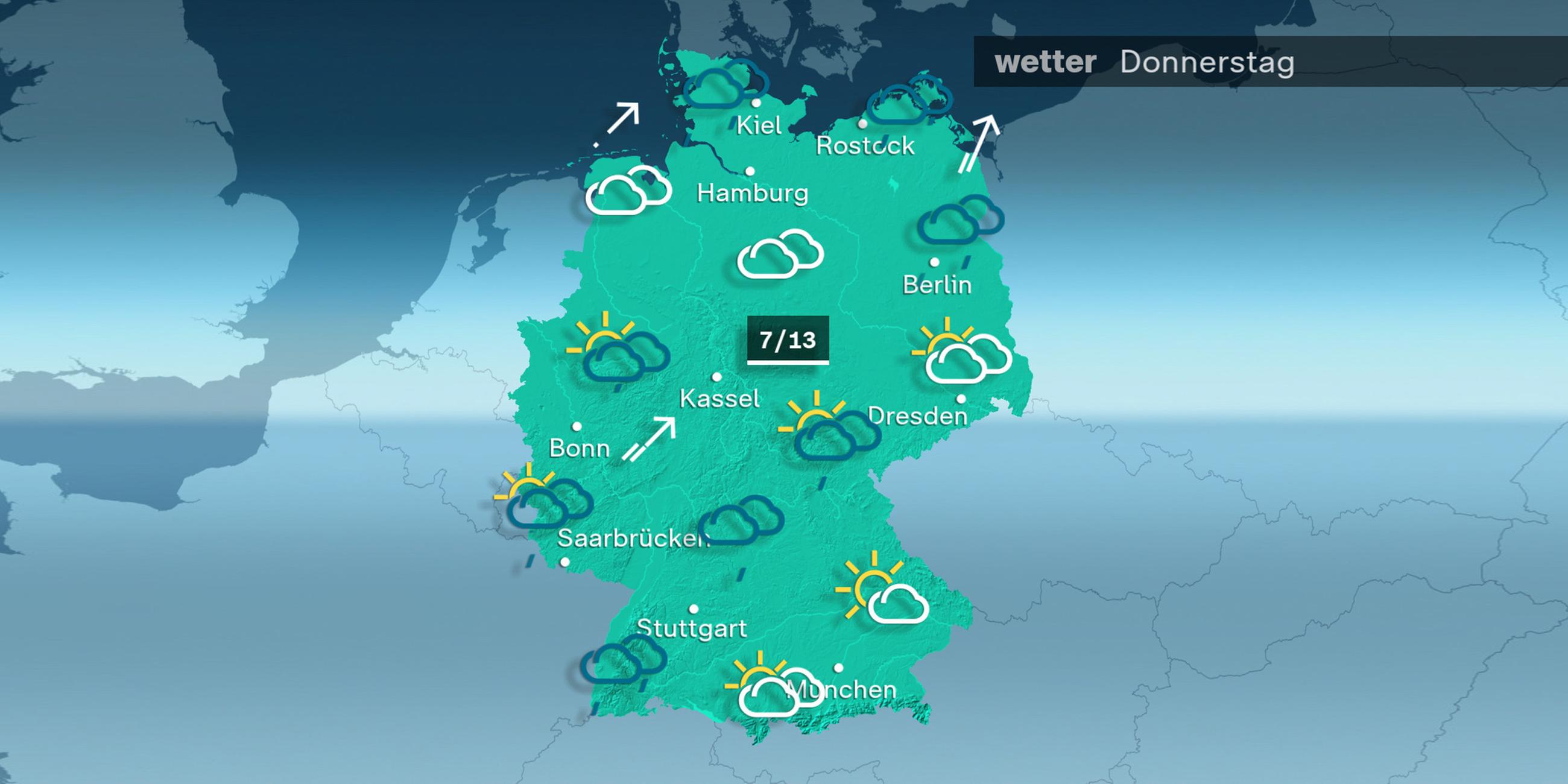 Wetterkarte: Vorhersage für den 09.11.2023.