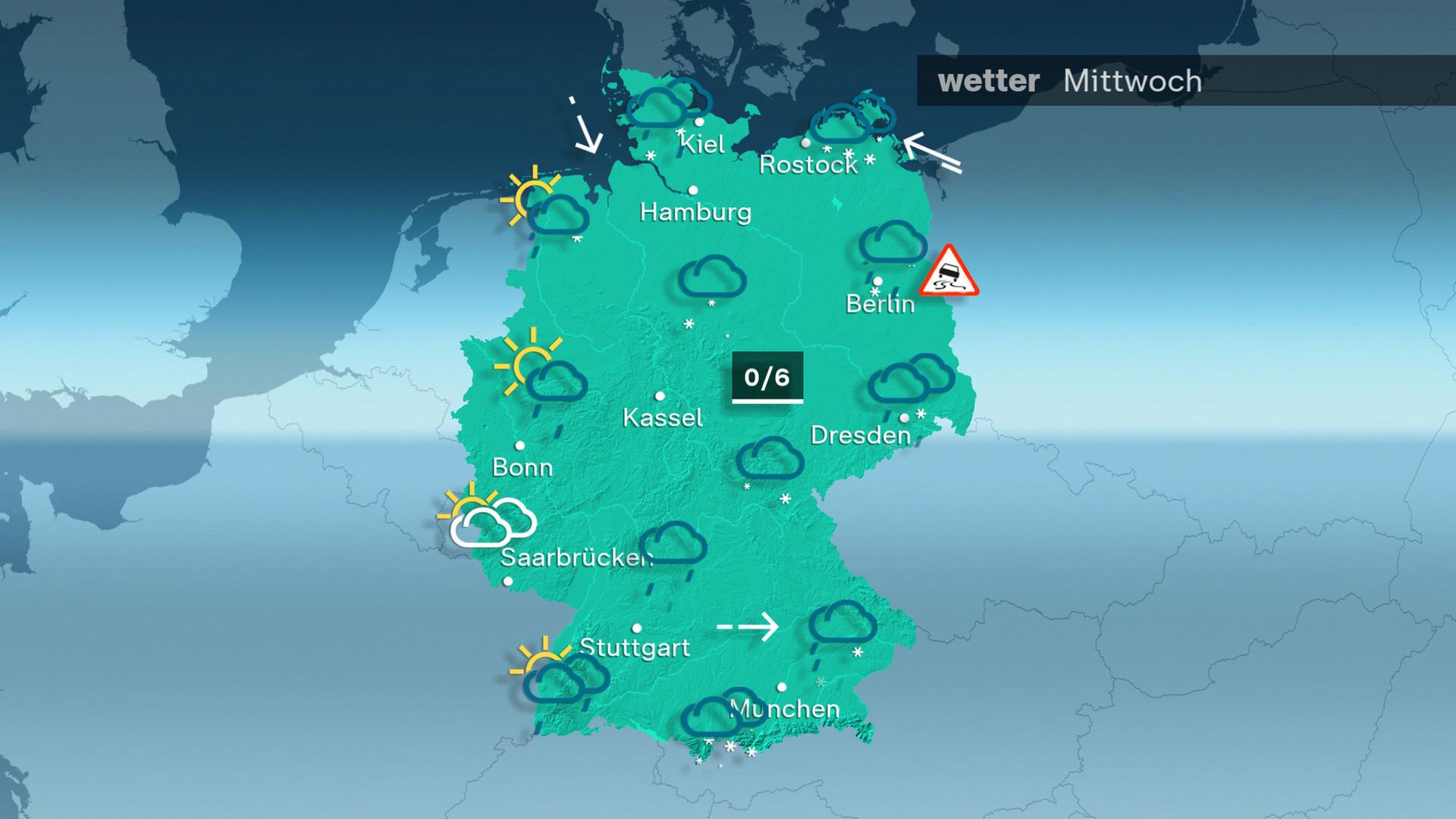 Das Wetter am Mittwoch 06.12.2023