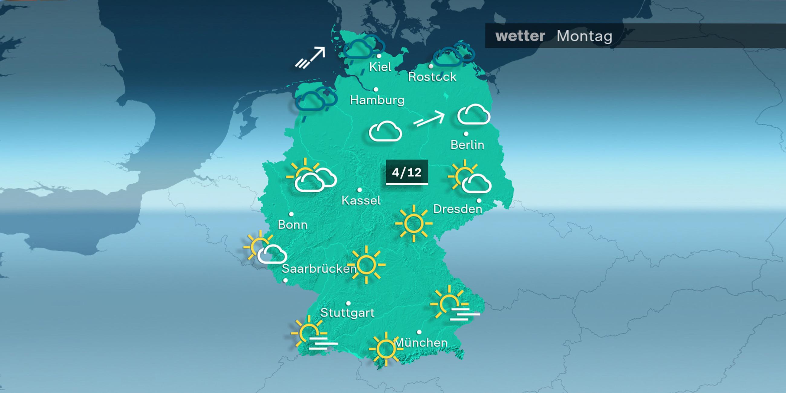 Wetterkarte: Vorhersage für den 18.12.2023