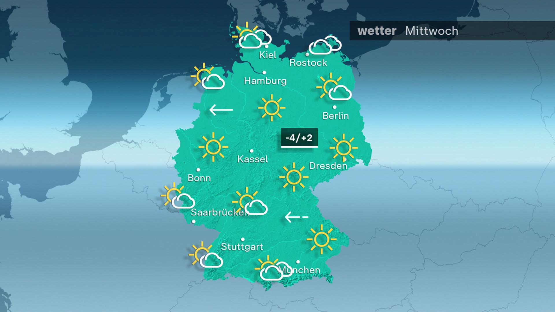 Das Wetter am Mittwoch 10.01.2024