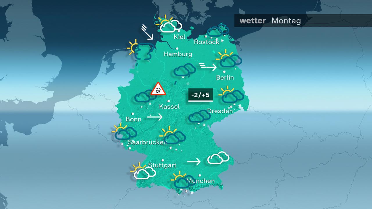 Das Wetter am Montag 15.01.2024