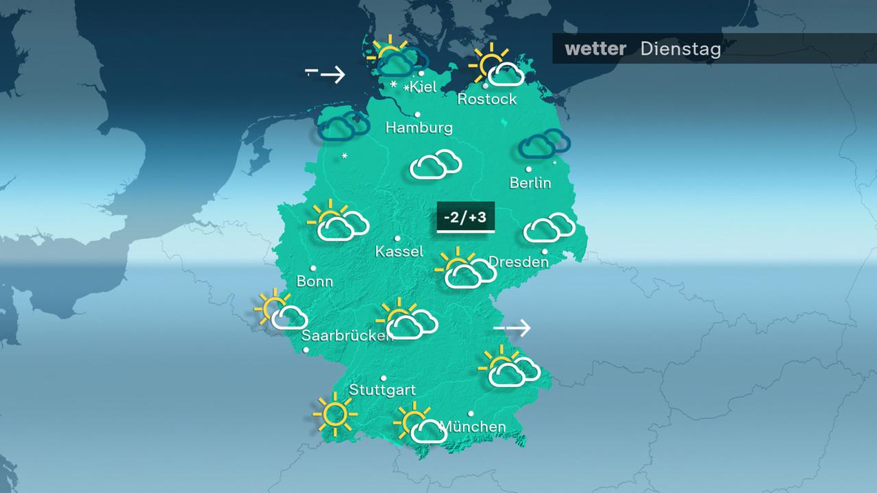 Das Wetter am Dienstag 16.01.2024