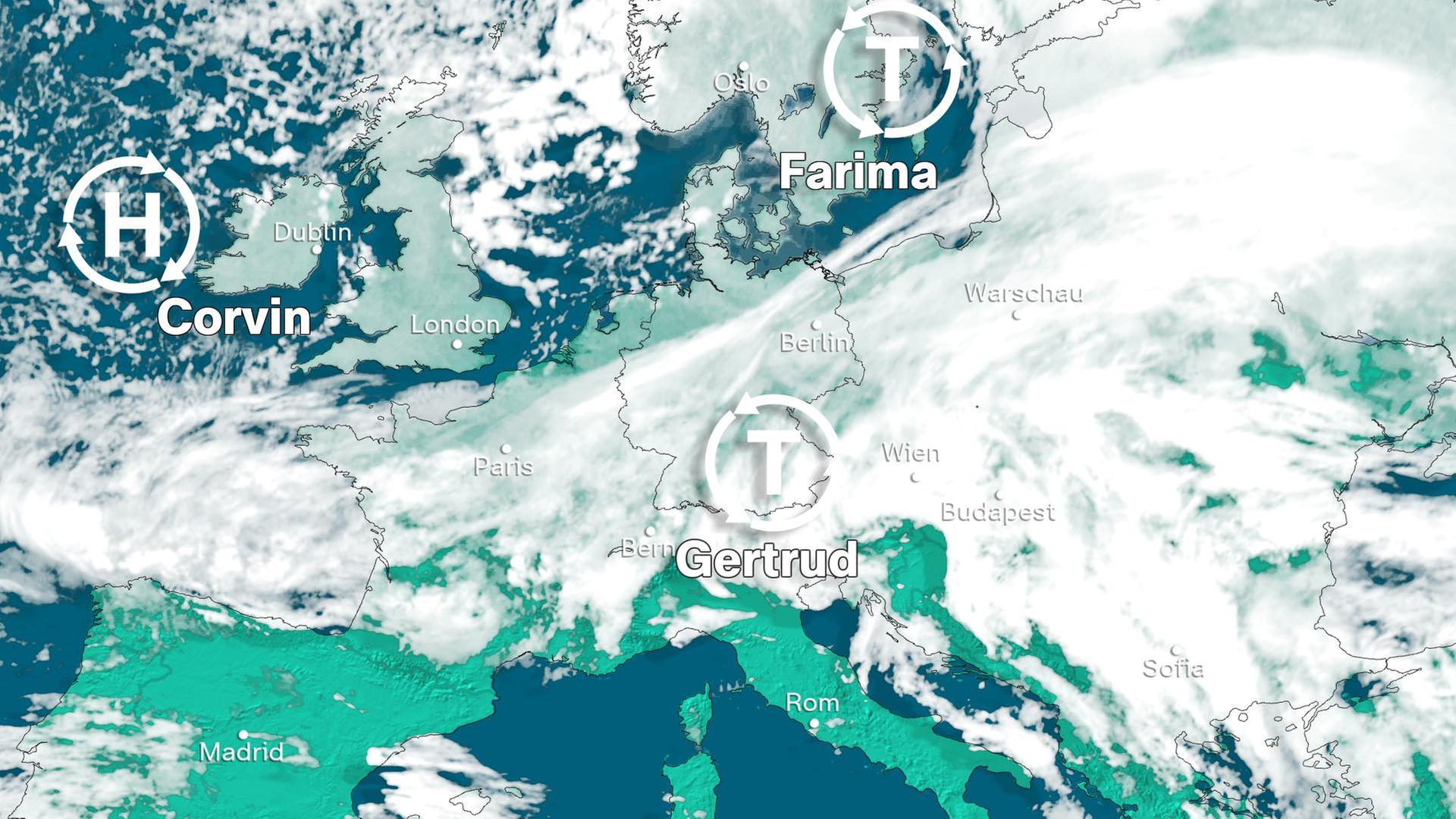 Wetterkarte: Vorhersage für den 18.01.2024