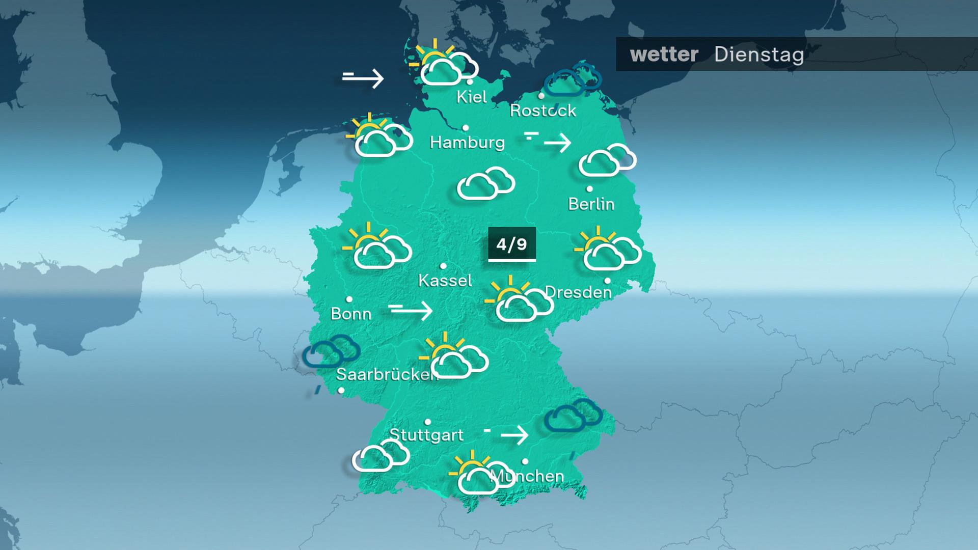 Das Wetter am Dienstag 23.01.2024