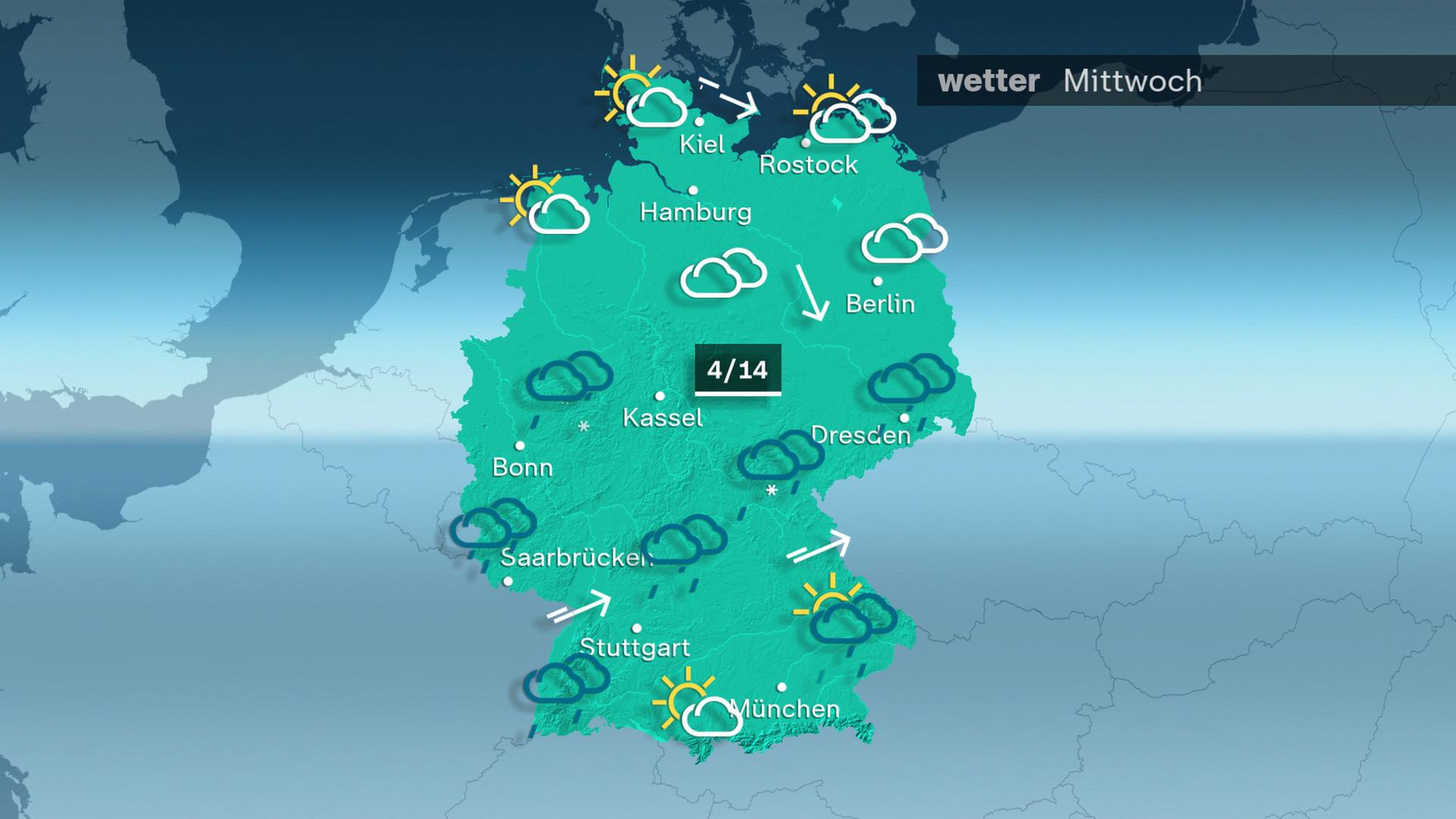 Das Wetter am Mittwoch 07.02.2024 