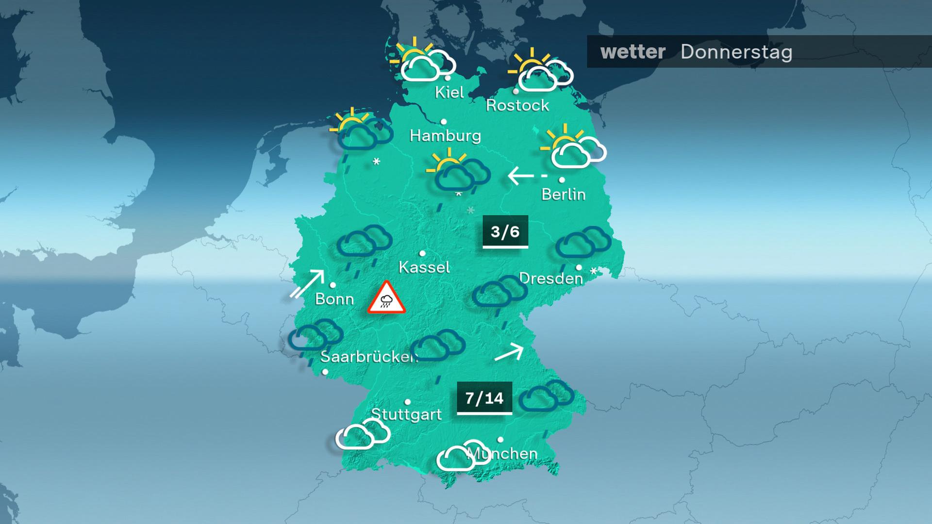 Das Wetter am Donnerstag 8.02.2024