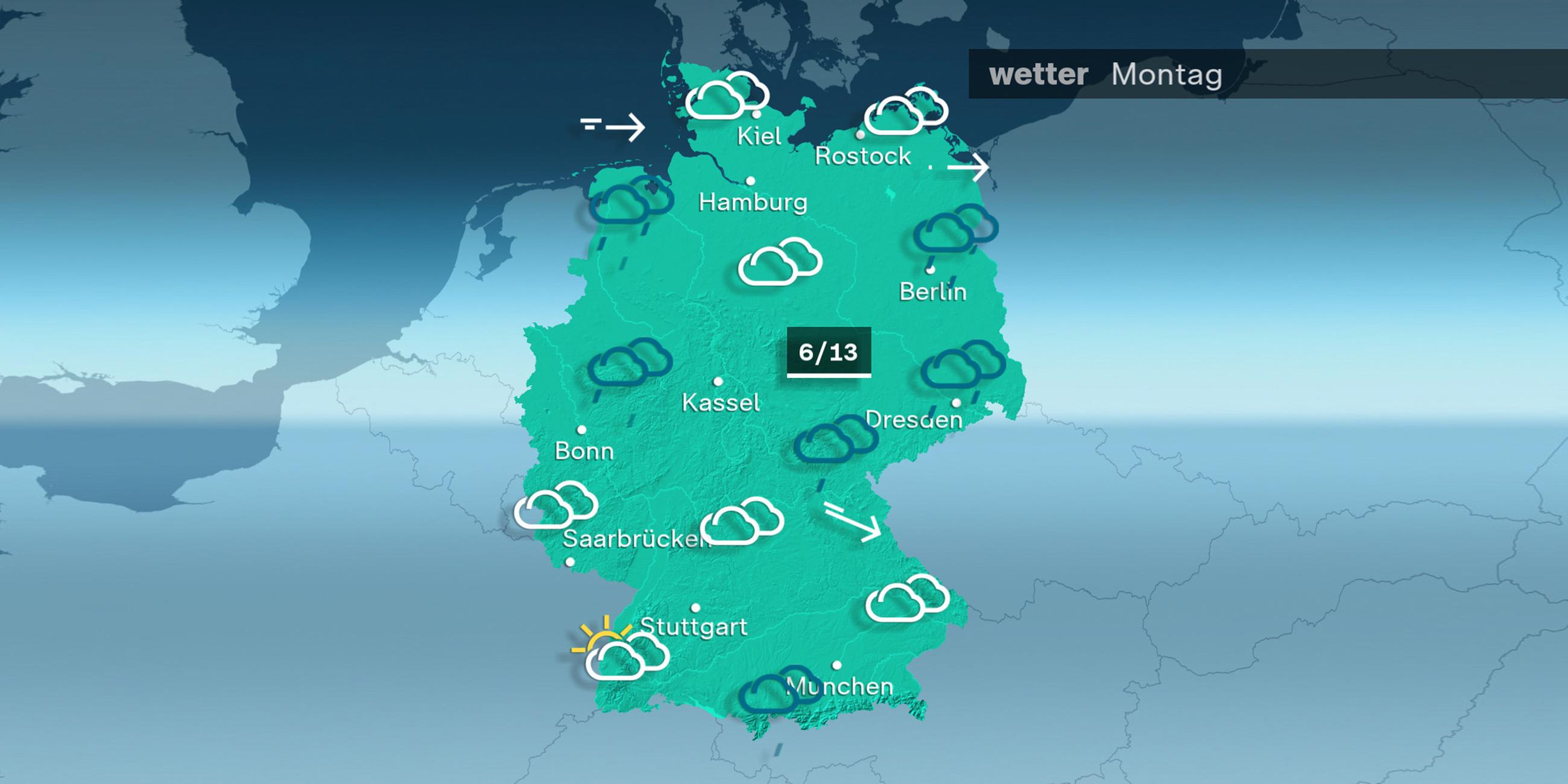 Wetterkarte: Vorhersage für den 19.02.2024