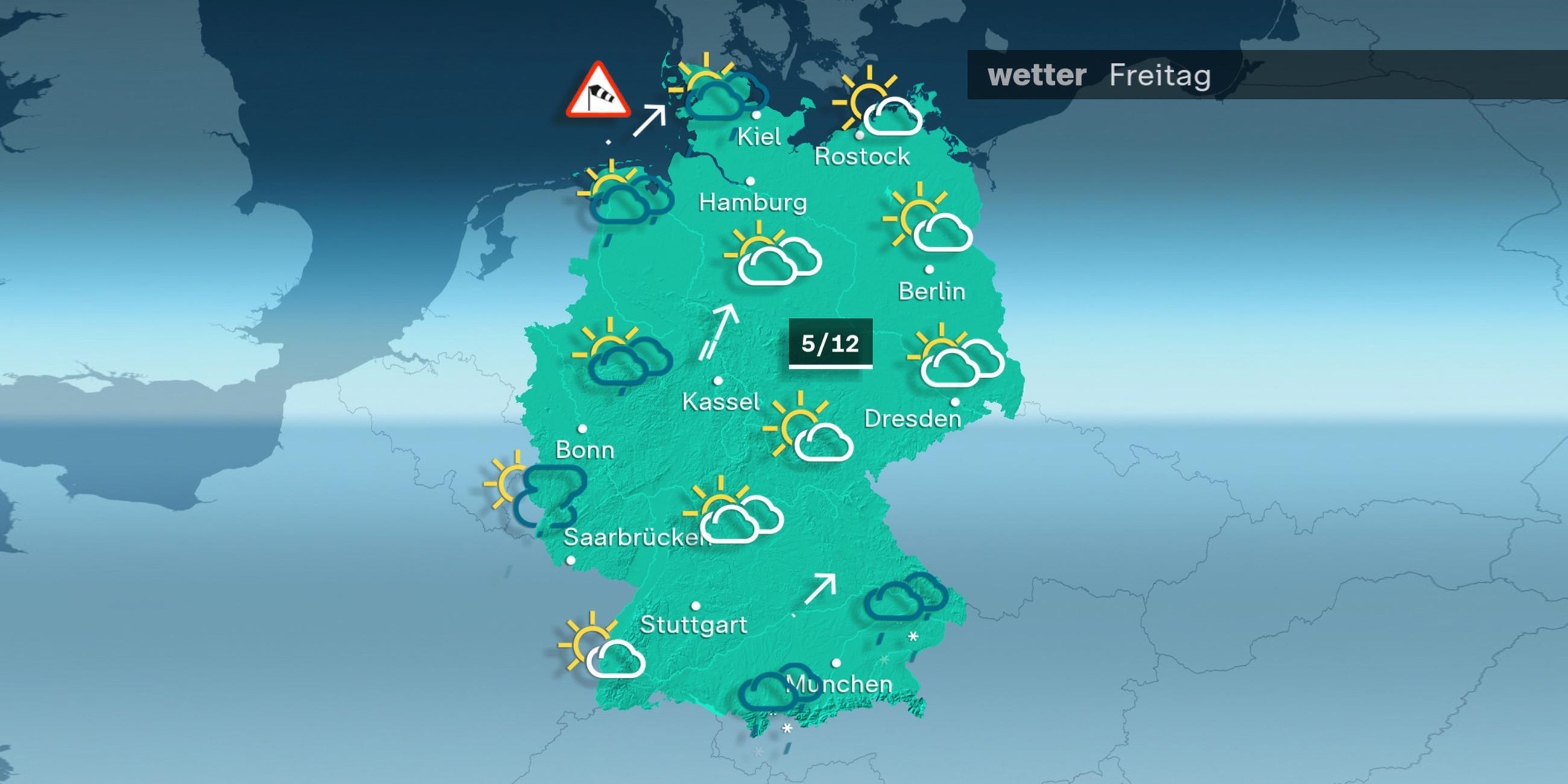 Wetterkarte: Vorhersage für den 23.02.2024